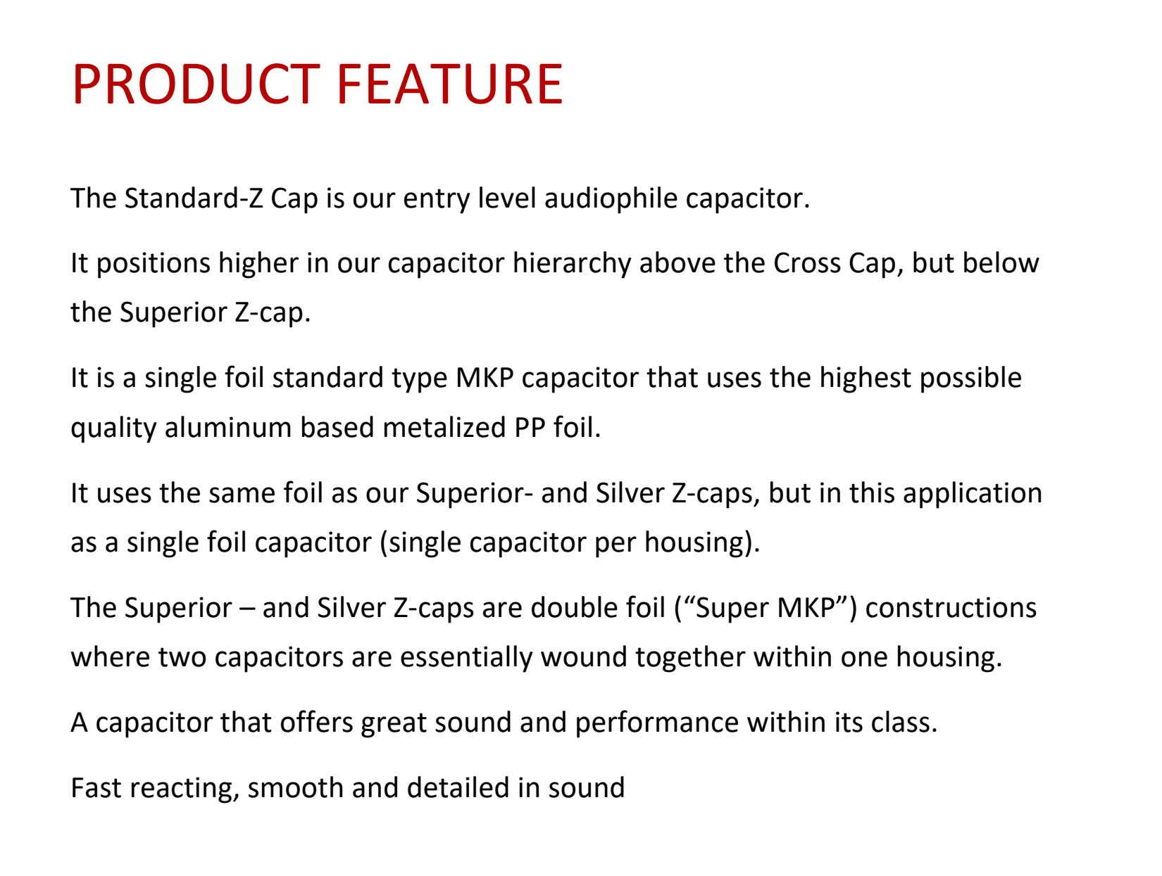 Standard-Z Cap